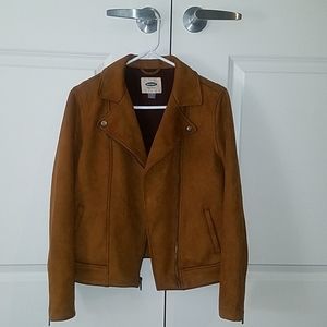 Faux Suede Moto Jacket
